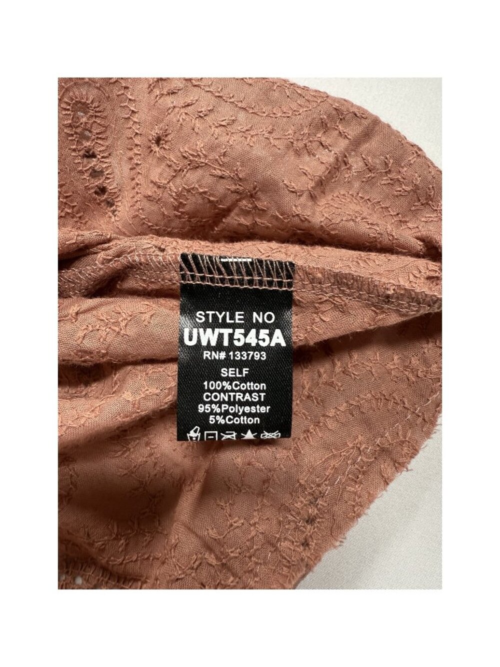 POL UWT545A Floral Eyelet Lace Babydoll Cami Top Mauve L NWOT - Picture 7 of 8